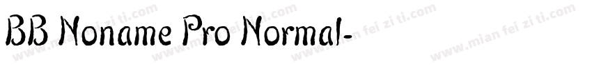 BB Noname Pro Normal字体转换